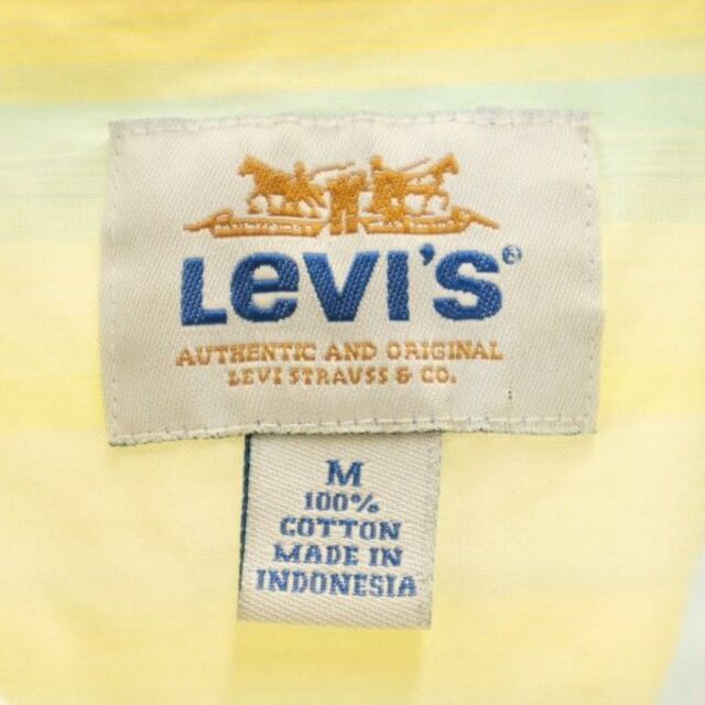 【中古】 リーバイス 90ｓ 半袖 シャツ M 黄 Levi's メンズ 【200417】