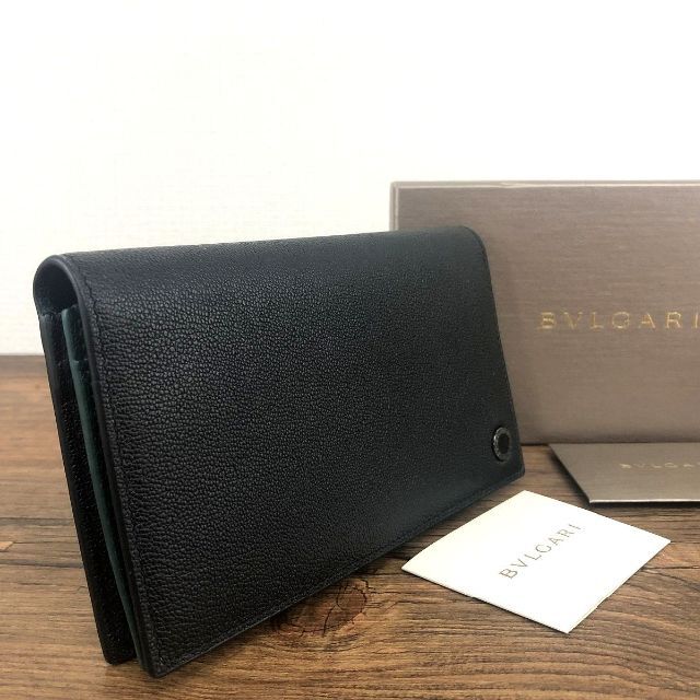 未使用品 BVLGARI 長財布 ブラック レザー 101