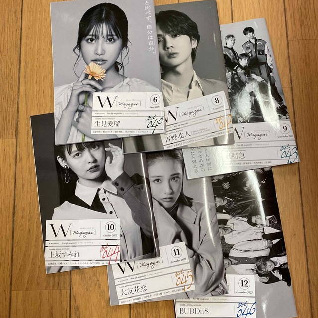 W magazine 2022 6、8、9 、10、11、12 w マガジン エンタメ/ホビーの雑誌(アート/エンタメ/ホビー)の商品写真