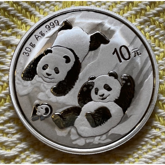 2022年 純銀 パンダ銀貨 30g 中国 10元 シルバーコイン