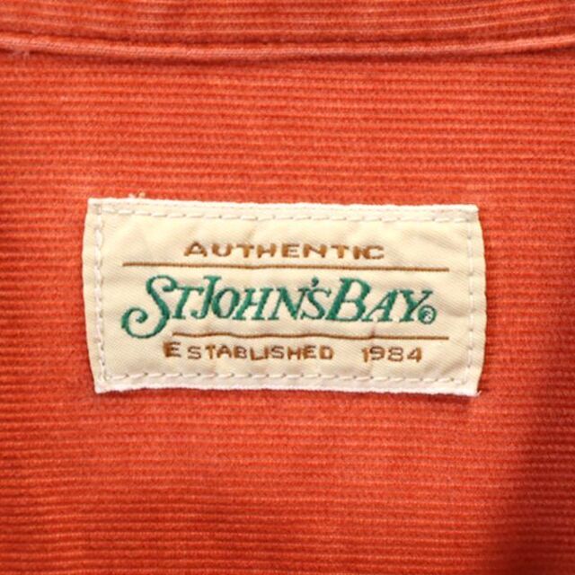 ST.JHONE'S BAY 90s 長袖 ボタンダウンシャツ M オレンジ  コーデュロイシャツ メンズ 【200422】 4