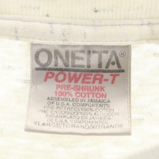 90ｓ 半袖 Tシャツ XL オフ白系 ONEITA ビッグサイズ メンズ 【200423】 9