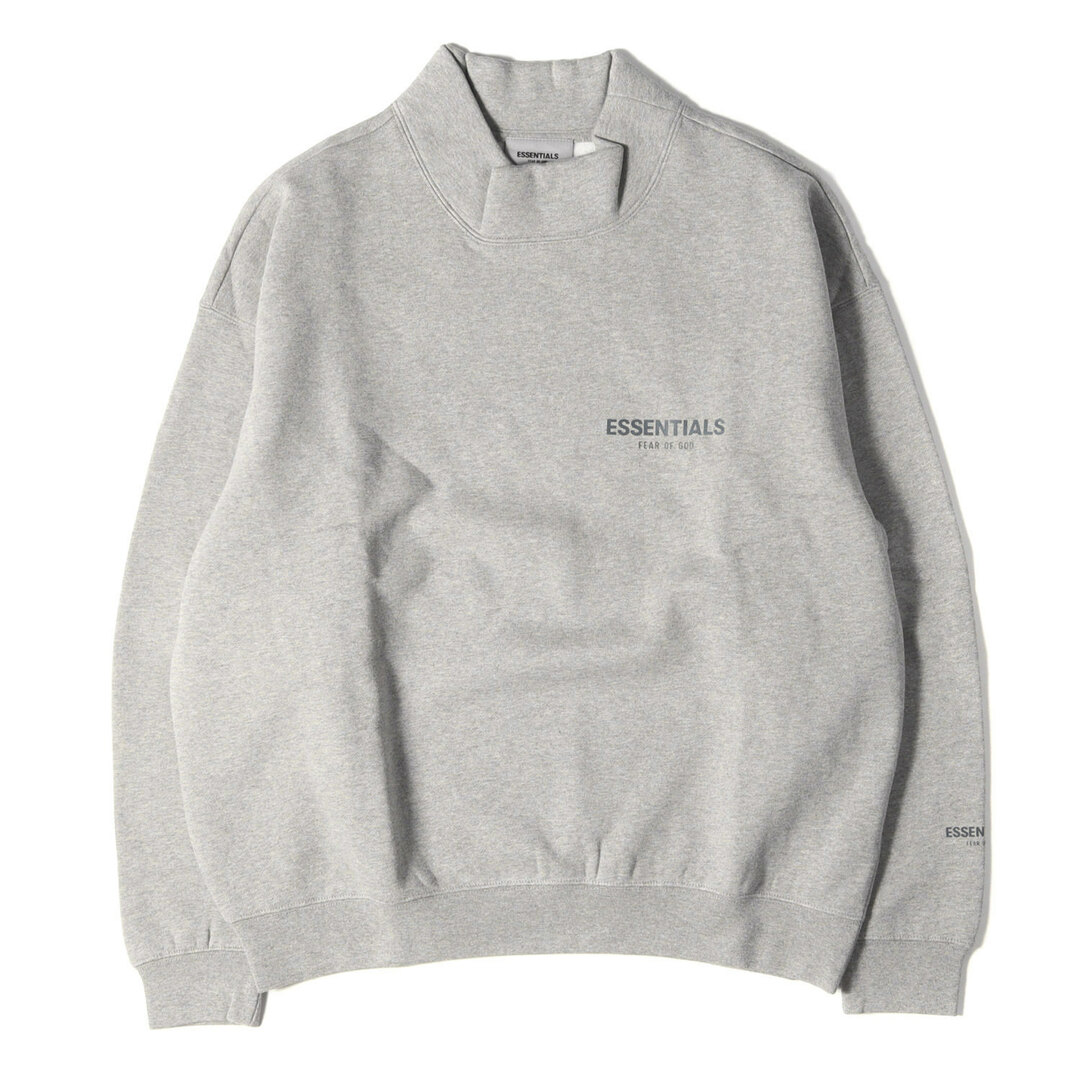 メンズFEAR OF GOD フィアオブゴッド スウェット FOG ESSENTIALS エッセンシャルズ オーバーサイズ モックネック スウェットシャツ Pull-Over Mockneck Sweatshirt 20AW オートミール(Heather Oatmeal) M トップス トレーナー【メンズ】