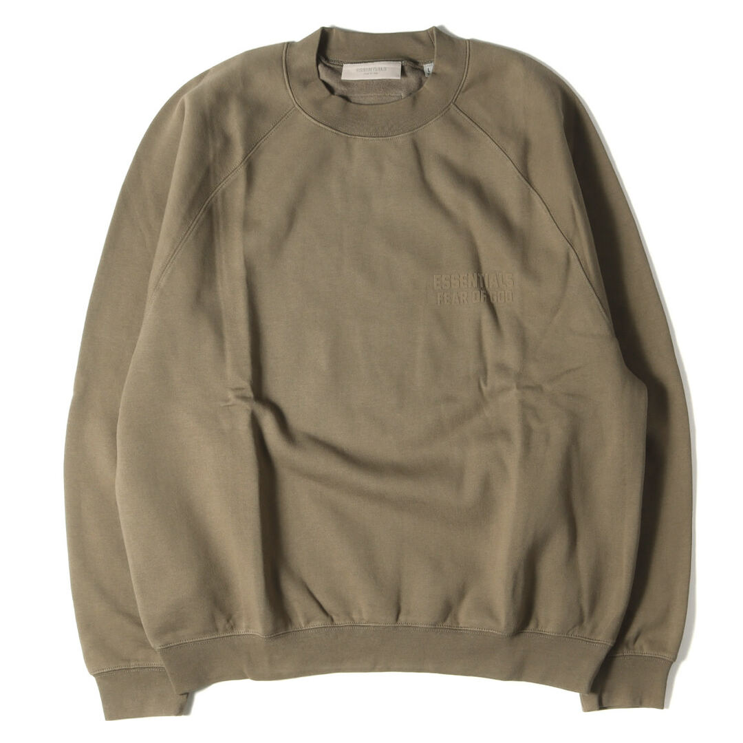 FEAR OF GOD フィアオブゴッド スウェット FOG ESSENTIALS エッセンシャルズ オーバーサイズ クルーネック スウェットシャツ Crewneck 22AW トープ系(WOOD) M トップス トレーナー【メンズ】