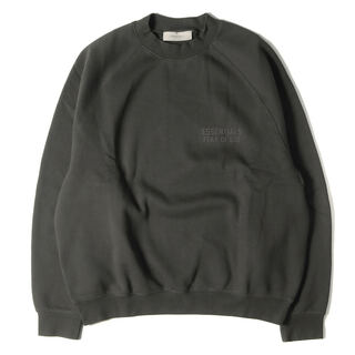 FEAR OF GOD フィアオブゴッド スウェット FOG ESSENTIALS エッセンシャルズ オーバーサイズ クルーネック スウェットシャツ Crewneck チャコールブラック(OFF BLACK) L トップス トレーナー【メンズ】