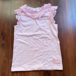 シャーリーテンプル(Shirley Temple)のシャーリーテンプル☆フリル襟フリル袖タンクトップ120 130ピンク(Tシャツ/カットソー)