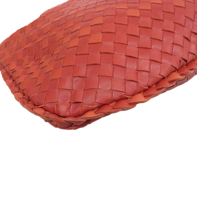 Bottega Veneta ボッテガヴェネタ イントレチャート レザー ワンショルダーバッグ レッド gy115653シリアル