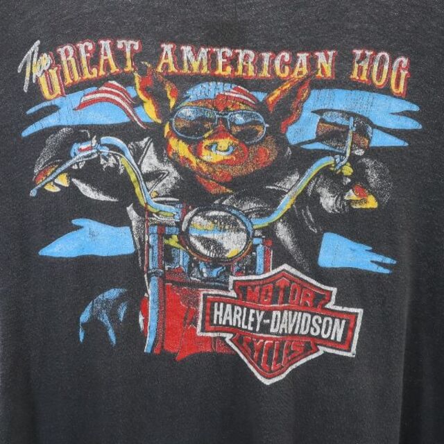 激レア　HARLEY-DAVIDSON ハーレー　リアルアニマル　Tシャツ　黒