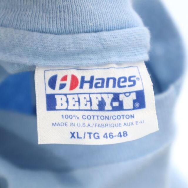 ヘインズ 80s USA製 青タグ オズの魔法使い KANSAS  半袖 Tシャツ XL ブルー系 Hanes ヴィンテージ メンズ 【210619】 7