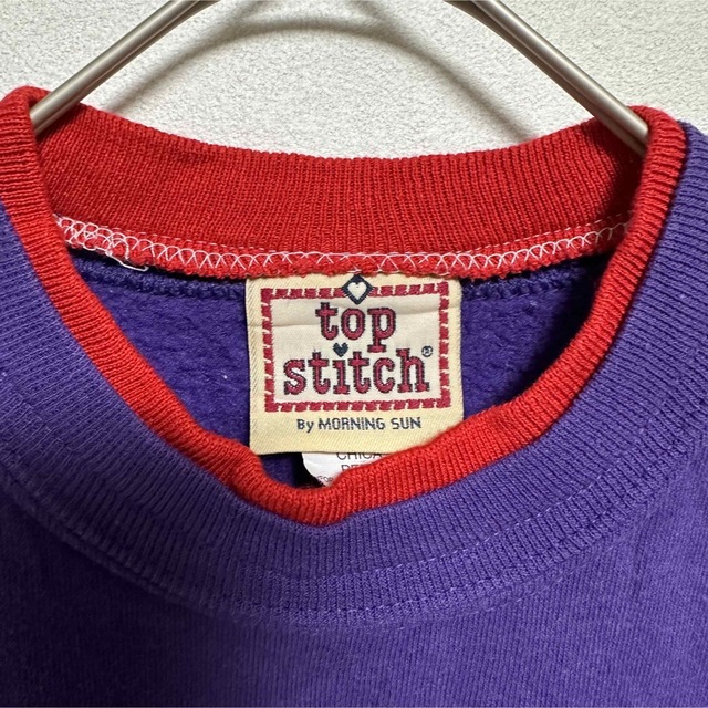 【メキシコ製】スウェット　トレーナー　Sサイズ　刺繍　ださかわ　女子　紫 6