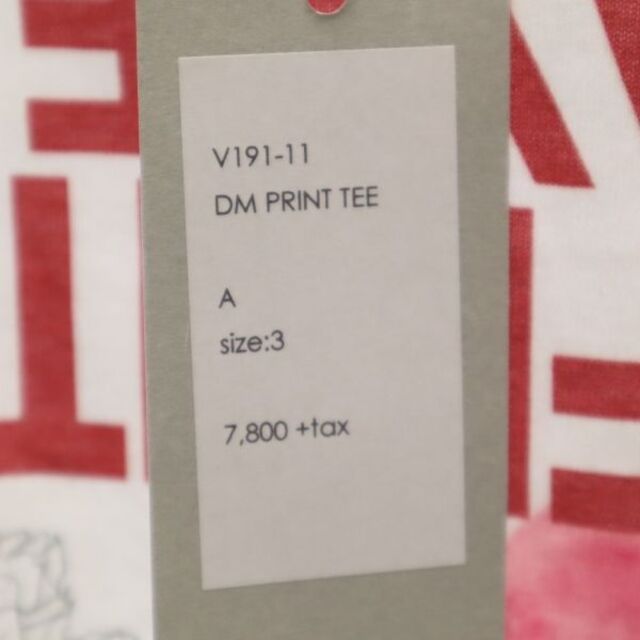 新品 バースト222 19ss DM PRINT 半袖 Tシャツ 3 ホワイト vast222 ...