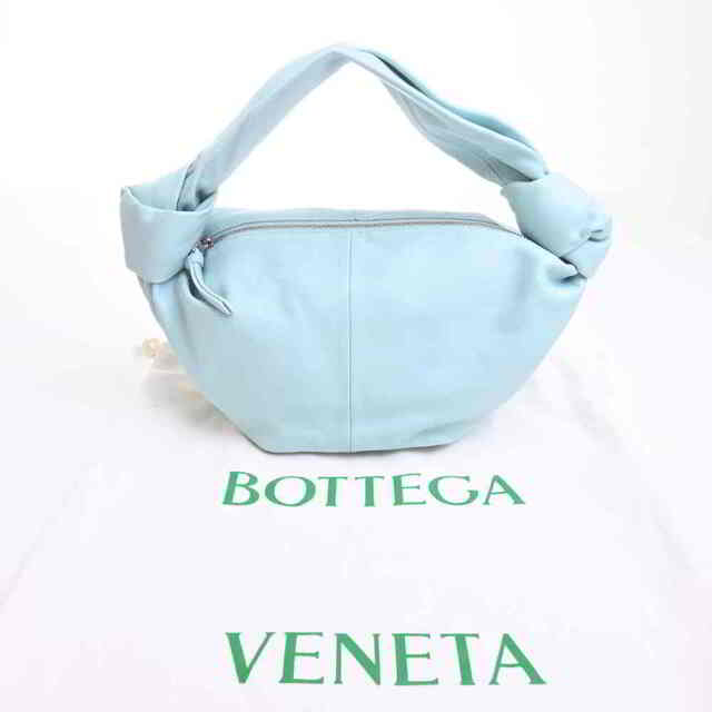 Bottega Veneta ボッテガヴェネタ レザー ダブルノット ハンドバッグ ライトブルー by