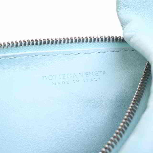 【中古】 Bottega Veneta ボッテガヴェネタ レザー ダブルノット ハンドバッグ ライトブルー by