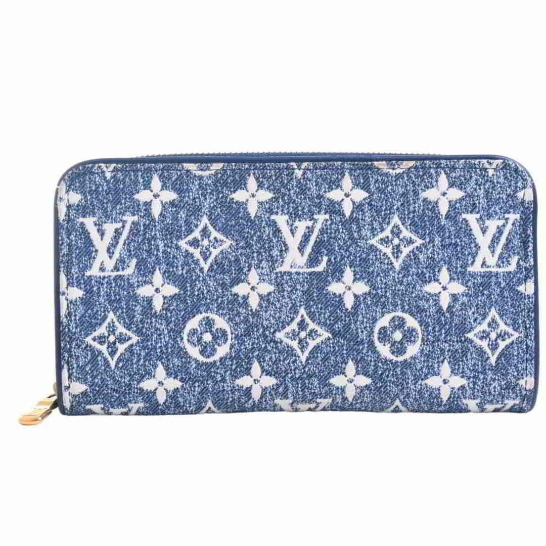 当店の記念日 - VUITTON LOUIS by デニム ブルー 長財布 ラウンドファスナー ジッピーウォレット ジャガード モノグラム ルイヴィトン VUITTON LOUIS 【中古】 財布