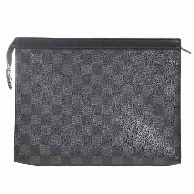 LOUIS VUITTON ルイヴィトン グラフィット ポシェット ヴォワヤージュMM クラッチバッグ ポーチ ブラック PVC by