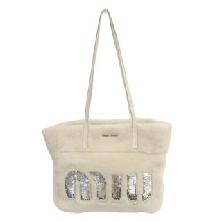 miumiu - 【中古】 miumiu ミュウミュウ ウール ファー スパンコール