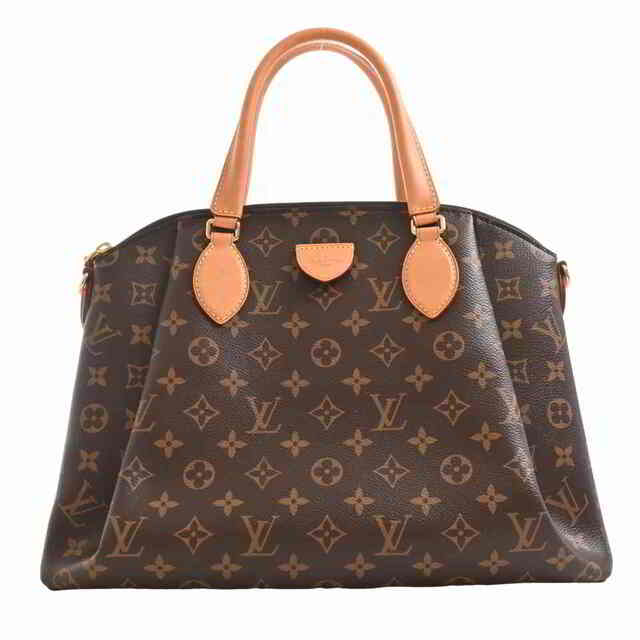 -素材LOUIS VUITTON ルイヴィトン モノグラム リボリーMM 2WAY ショルダーバッグ ブラウン PVC by