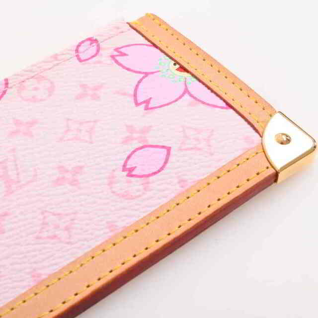 【中古】 LOUIS VUITTON ルイヴィトン チェリーブロッサム ポシェット クレ キー コインケース ピンク PVC by