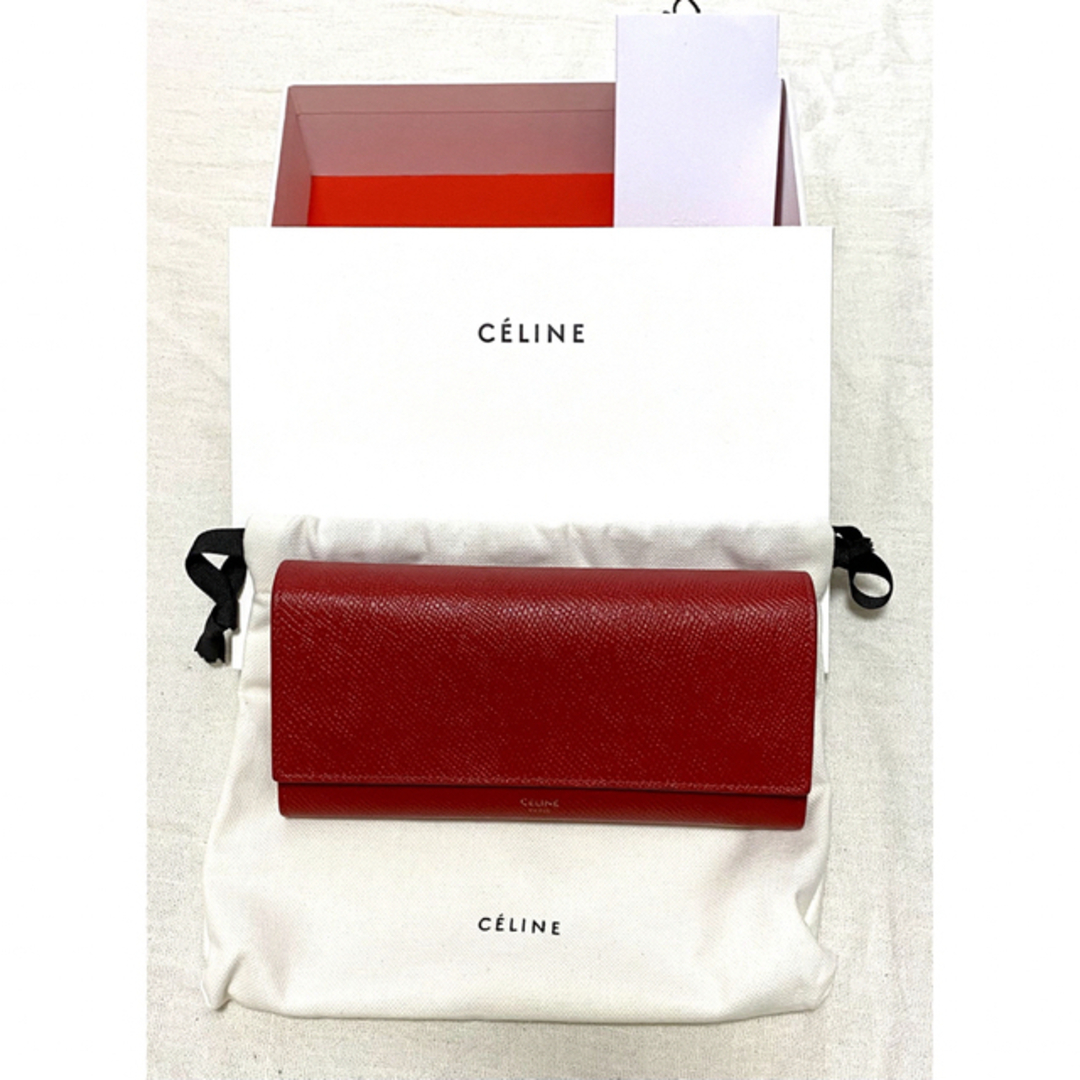 celine(セリーヌ)のセリーヌ☆CELINE  長財布(赤)レザー レディースのファッション小物(財布)の商品写真