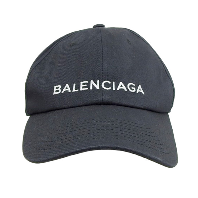 【中古】 Balenciaga バレンシアガ コットン ベースボールキャップ #L/59 ブラック gy