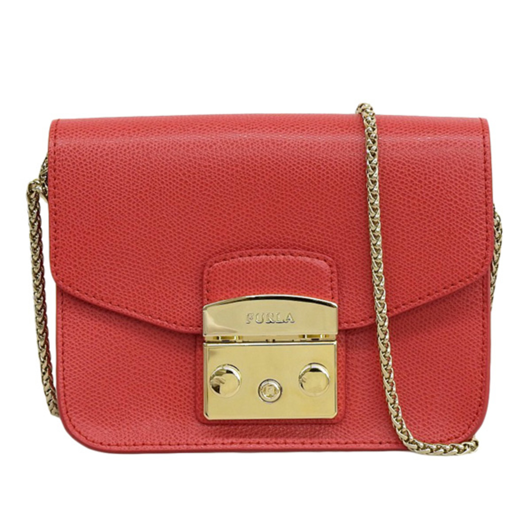 中古】 FURLA フルラ レザー メトロポリス 2WAY チェーン ショルダー