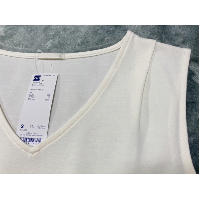 GU - GU レイヤードTシャツ(ノースリーブ)Sサイズの通販 by ティクマ