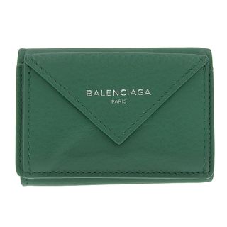 最終お値下げ★BALENCIAGA バレンシアガ ペーパーウォレット グリーン