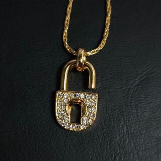 【極美品】Dior　ディオール　ネックレス　カデナモチーフ　ゴールド　南京錠