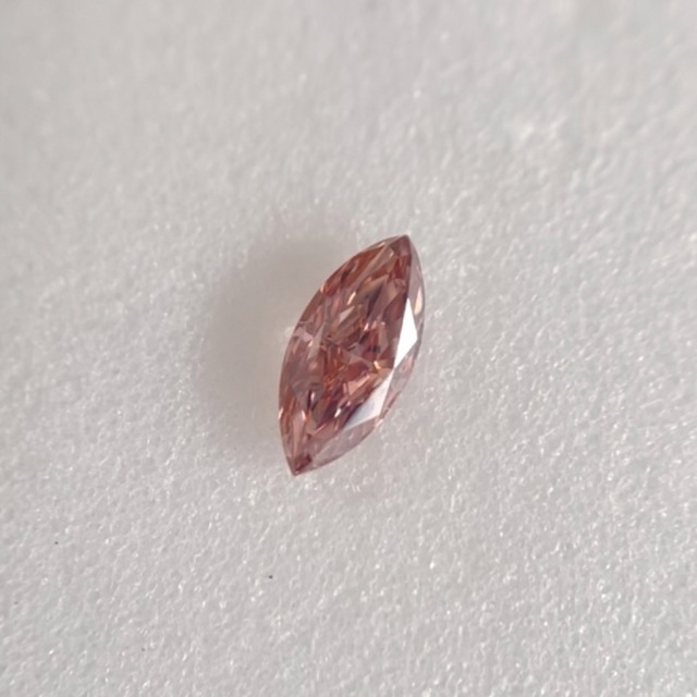 0.068ct 天然ピンクダイヤFANCY DEEP ORANGY PINK-