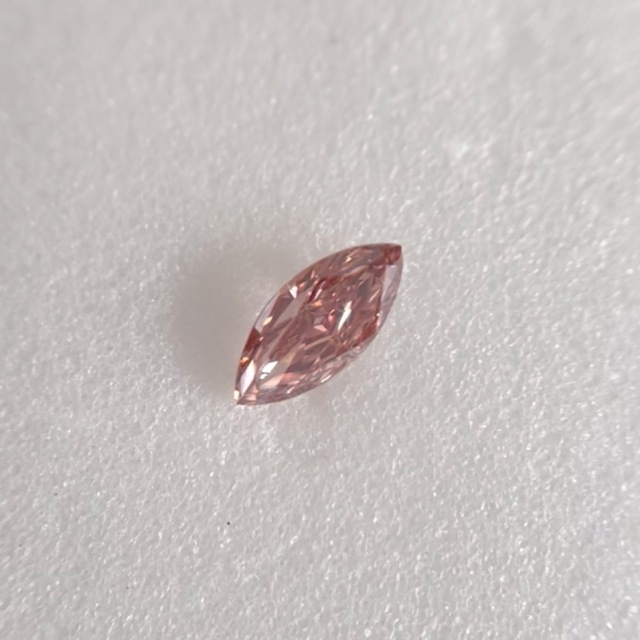 0.068ct 天然ピンクダイヤFANCY DEEP ORANGY PINK 2022人気No.1の 48
