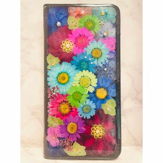 全機種対応 iPhoneケース 押し花ケース 押し花 ケース 花 Android(スマホケース)