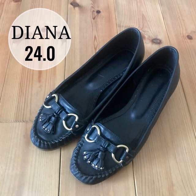 DIANA(ダイアナ)のDIANA｜ローヒール パンプス 黒 38 レディースの靴/シューズ(ハイヒール/パンプス)の商品写真