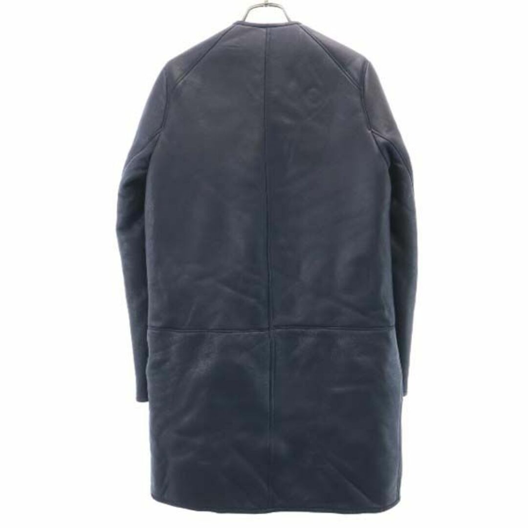 Marni - マルニ レザー リバーシブル コート 38 紺 MARNI カバー付
