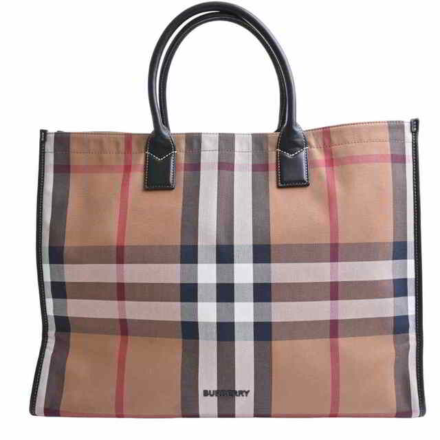 【中古】 BURBERRY バーバリー ノバチェック キャンバス 2WAY トートバッグ ブラウン by | フリマアプリ ラクマ