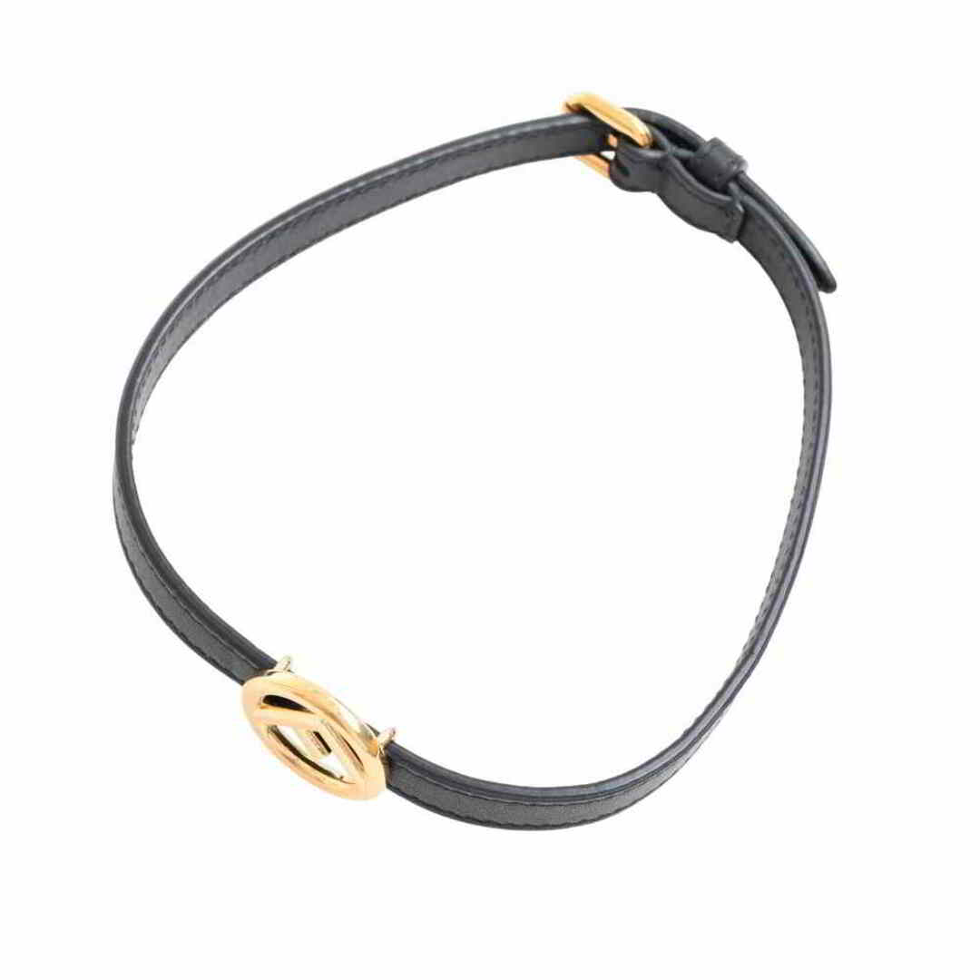 中古】 FENDI フェンディ エフイズ レザー ダブル ブレスレット