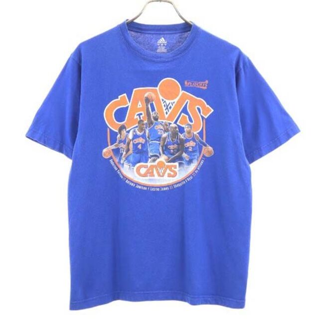 adidas(アディダス)の【中古】 アディダス プリント 半袖 Tシャツ S 青 adidas メンズ 【200528】 メンズのトップス(Tシャツ/カットソー(半袖/袖なし))の商品写真