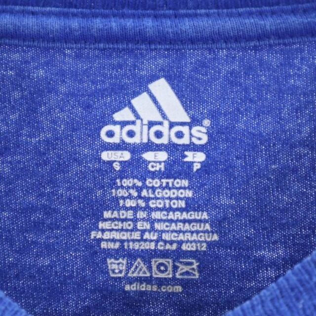 adidas(アディダス)の【中古】 アディダス プリント 半袖 Tシャツ S 青 adidas メンズ 【200528】 メンズのトップス(Tシャツ/カットソー(半袖/袖なし))の商品写真