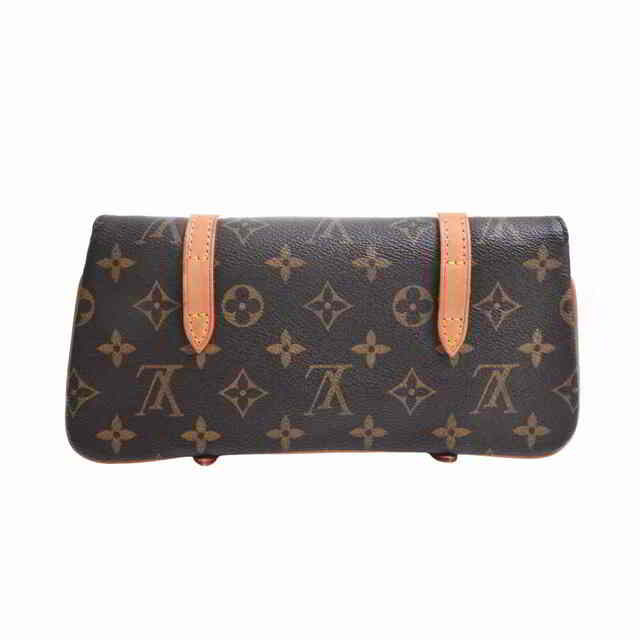 【中古】 LOUIS VUITTON ルイヴィトン モノグラム ポシェットマレル ウエストバッグ ブラウン PVC by