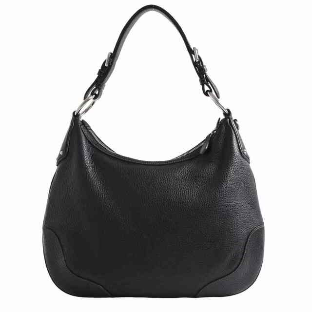 【中古】 PRADA プラダ レザー ワンショルダーバッグ ブラック by