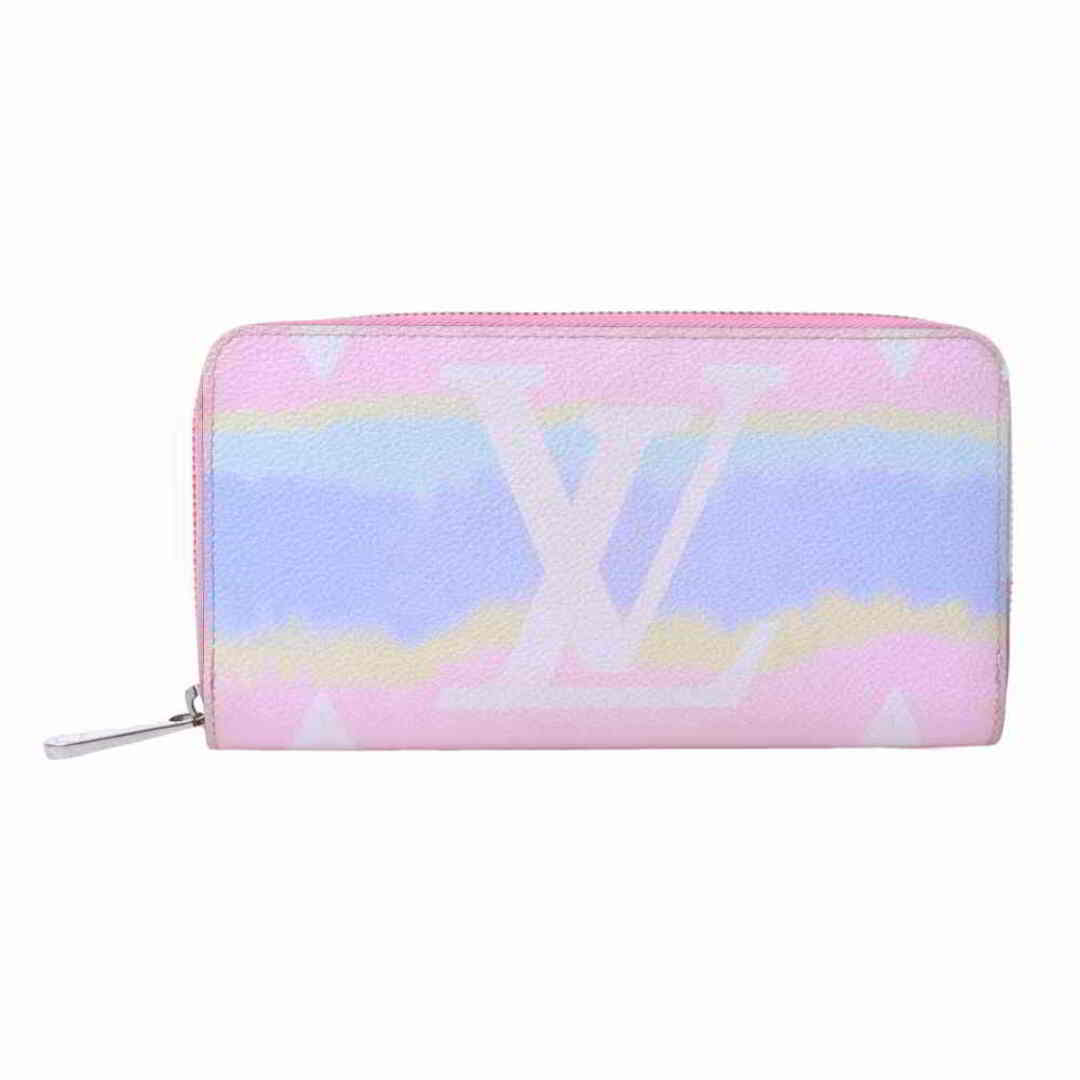 LOUIS VUITTON -  【中古】 LOUIS VUITTON ルイヴィトン LVエスカル ジッピーウォレット ラウンドファスナー 長財布 ピンク/マルチカラー PVC by