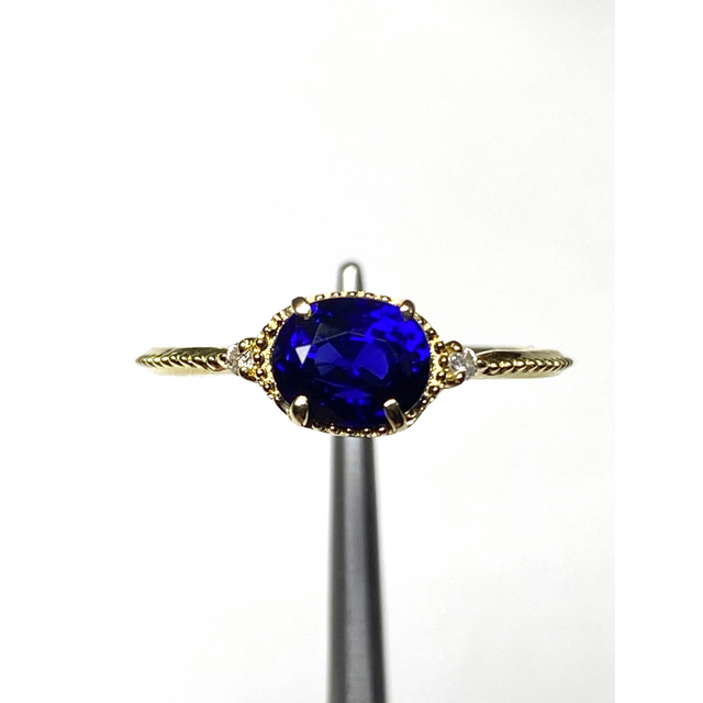 定番 サファイア リング K18 計0.02ct ダイヤモンド / 1.155ct リング