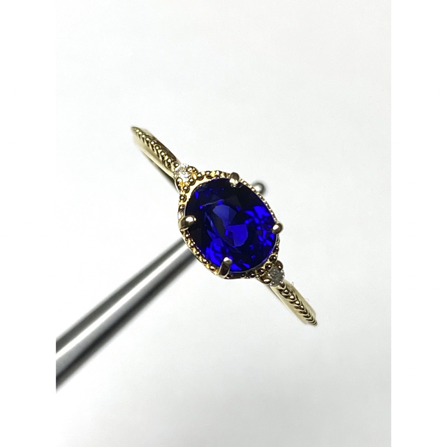 サファイア 1.155ct / ダイヤモンド 計0.02ct K18 リング レディースのアクセサリー(リング(指輪))の商品写真