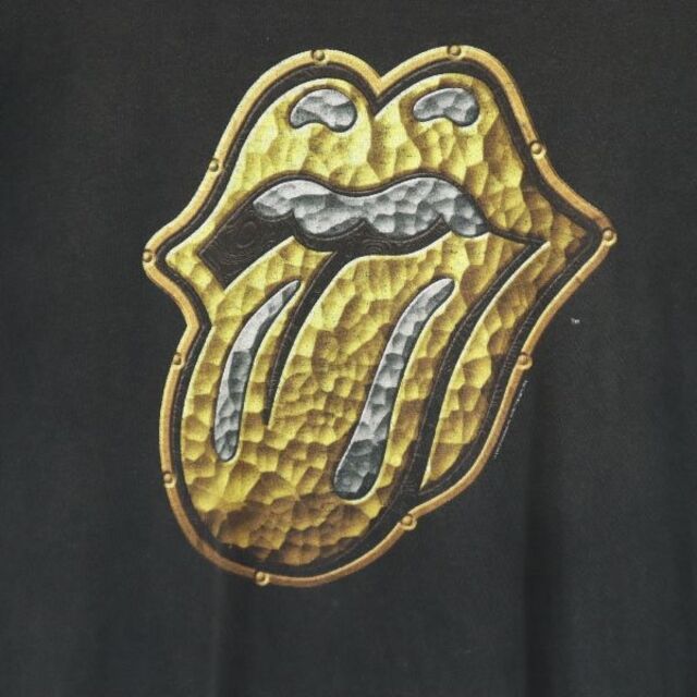 【中古】 ローリングストーンズ 90s USA製 B2B 半袖 バンド Tシャツ XL ブラック the Rolling Stones anvil  リップストゥタン ツアーT メンズ 【210604】 メール便可