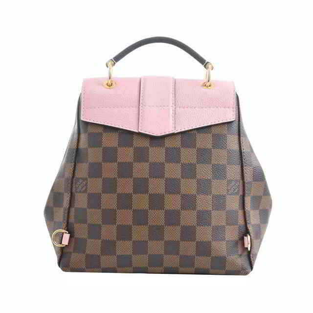 LOUIS VUITTON ルイヴィトン ダミエ クラプトン バックパック リュックサック ブラウン/ピンク PVC レザー by