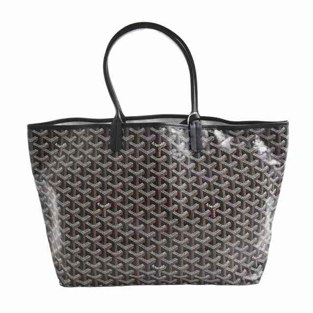 GOYARD ゴヤール サンルイPM トートバッグ ブラック/ブラウン PVC by