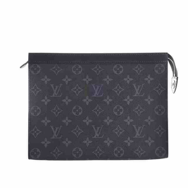 LOUIS VUITTON ルイヴィトン エクリプス ポシェット ヴォワヤージュ クラッチバッグ ブラック PVC by