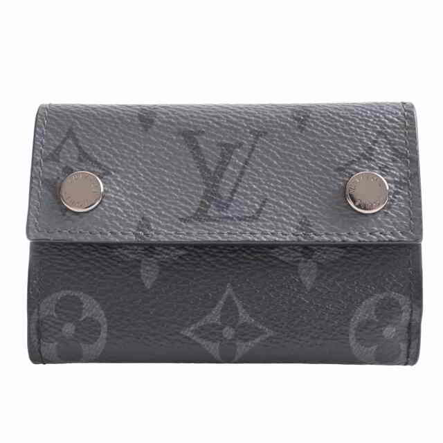 FH0271サイズLOUIS VUITTON ルイヴィトン エクリプス ディスカバリー コンパクトウォレット 三つ折り財布 ブラック PVC by