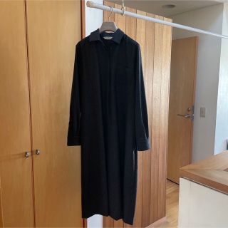 マックスマーラ(Max Mara)の【美品】MaxMara ロングシャツワンピース ウール(ロングワンピース/マキシワンピース)