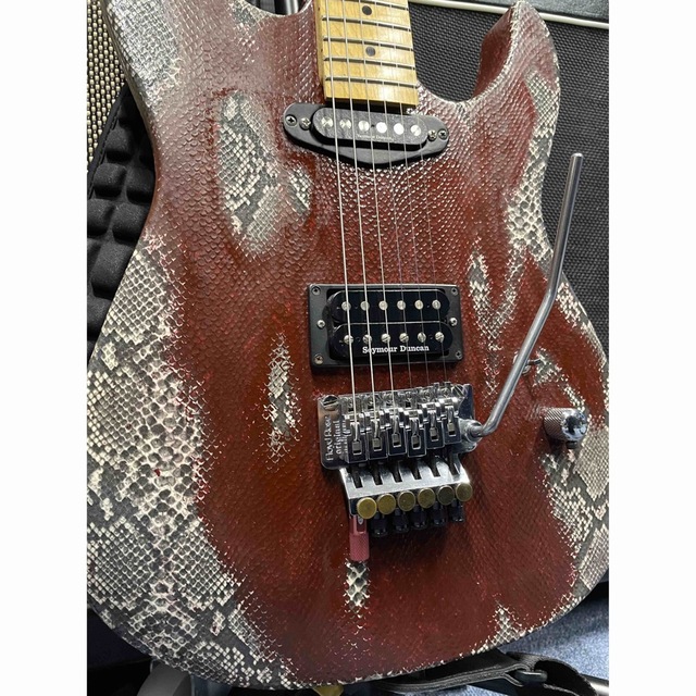 激安大特価! 超拘り仕様の パドゥークステインsnake skin DKストラト