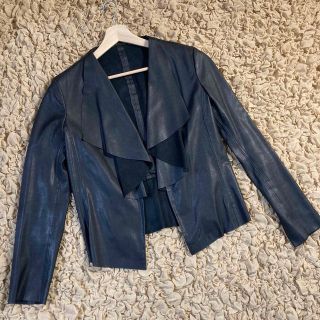 ザラ(ZARA)の【美品】ZARA レザージャケット　M size ブラック(ライダースジャケット)